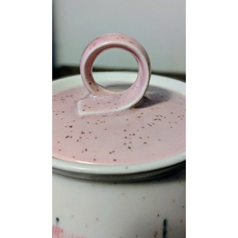 Vintage Vernon Ware Tickled Pink 9-Piece Lot - Mid-Century Modern Atomic Pink